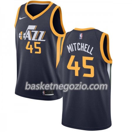 Canotte Uomo Utah Jazz Donovan Mitchell 45 Nike 2017-18 Navy Swingman